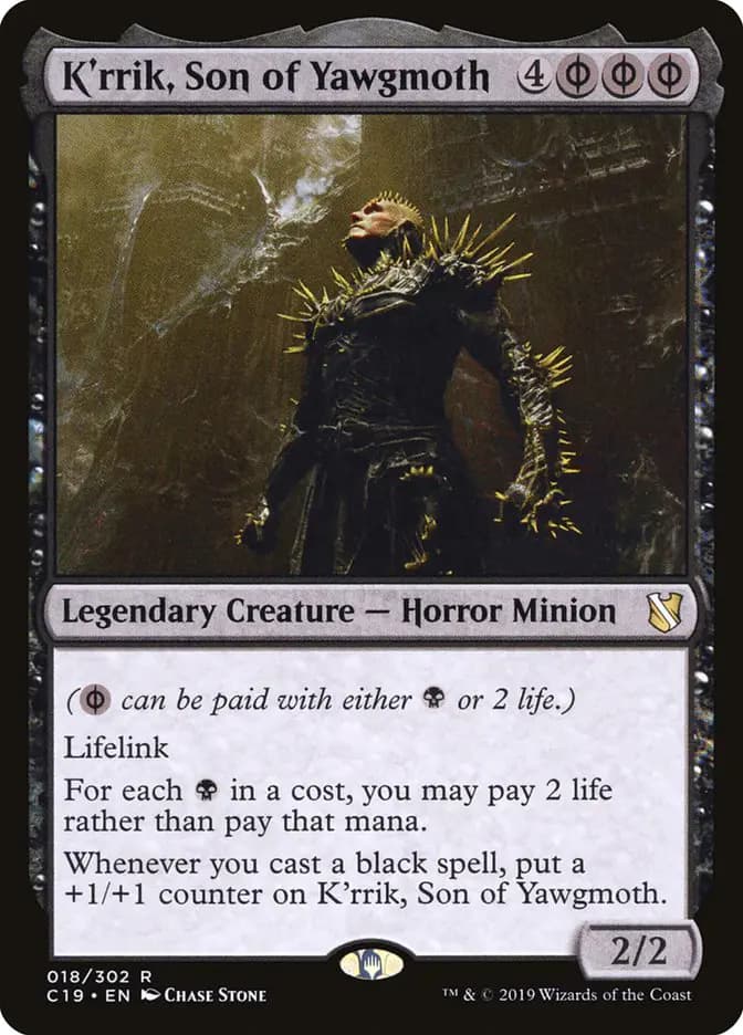 Card image of K'rrik, Son of Yawgmoth