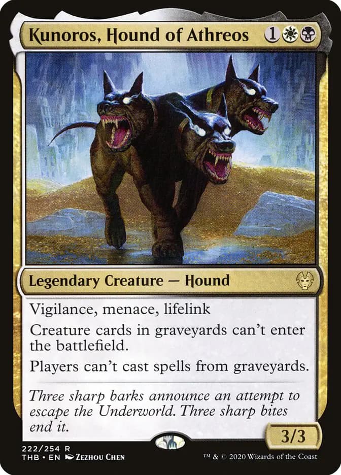 Card image of Kunoros, Hound of Athreos