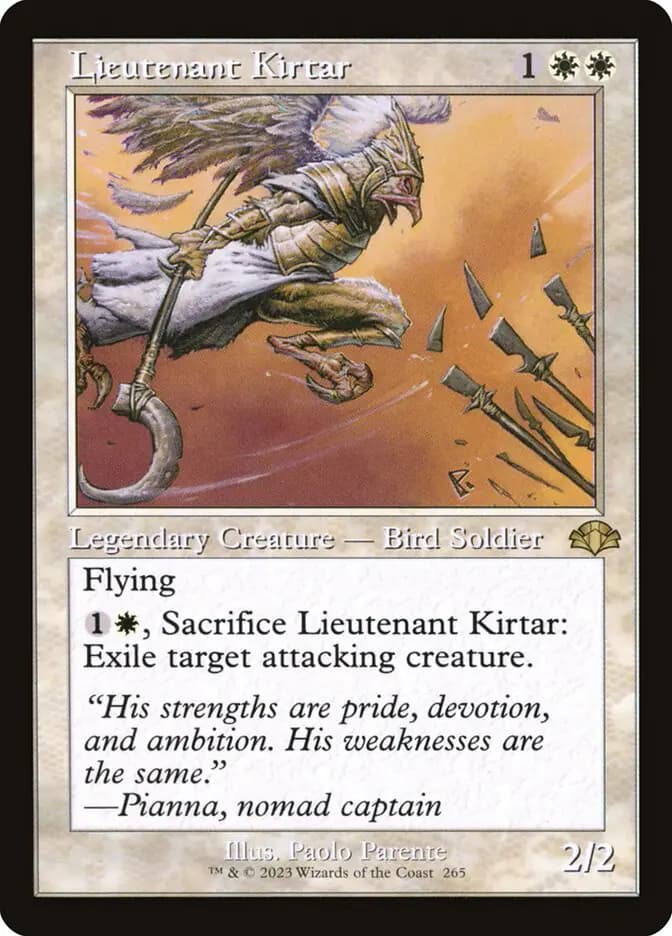 Card image of Lieutenant Kirtar