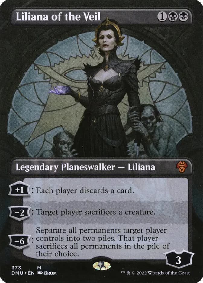 liliana cards mtg EMN: Oath of Separate all permanents target player controls into two piles Liliana of the Veil (Dominaria