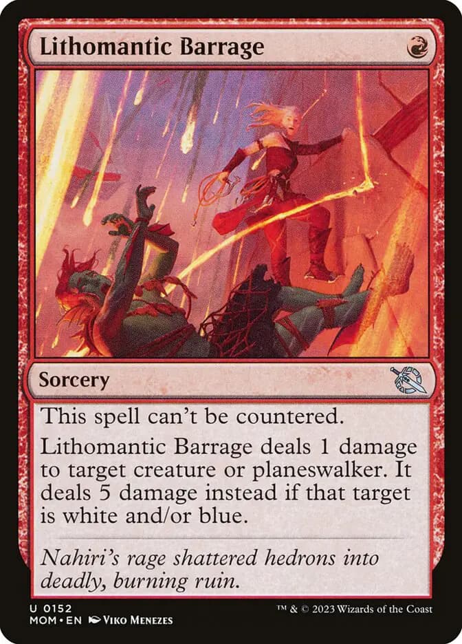 Card image of Lithomantic Barrage