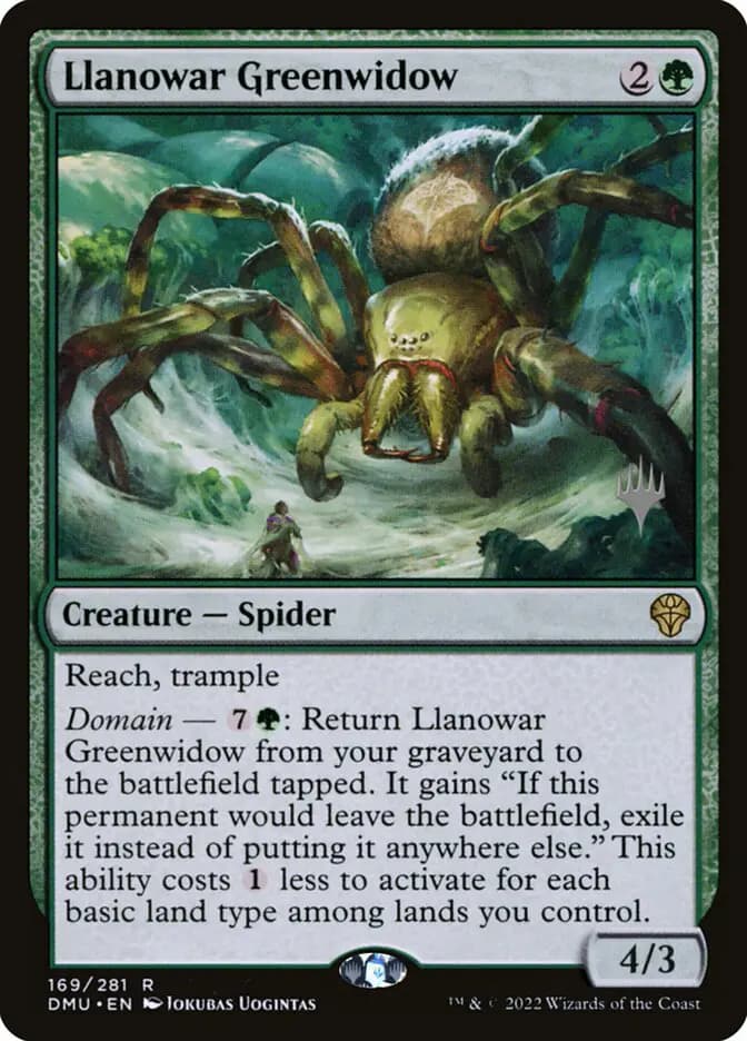 Card image of Llanowar Greenwidow