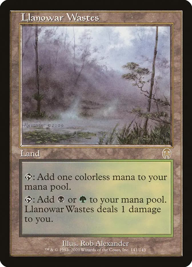 Card image of Llanowar Wastes