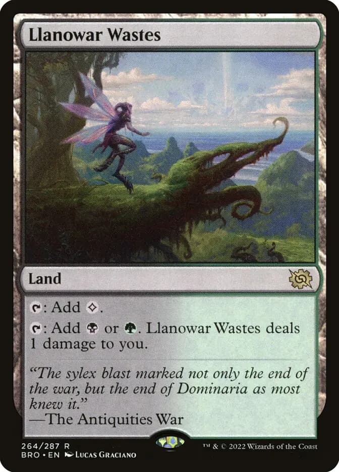 Card image of Llanowar Wastes