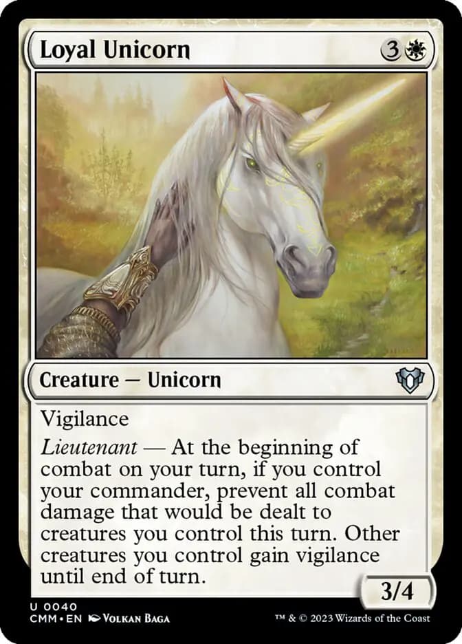 Card image of Loyal Unicorn