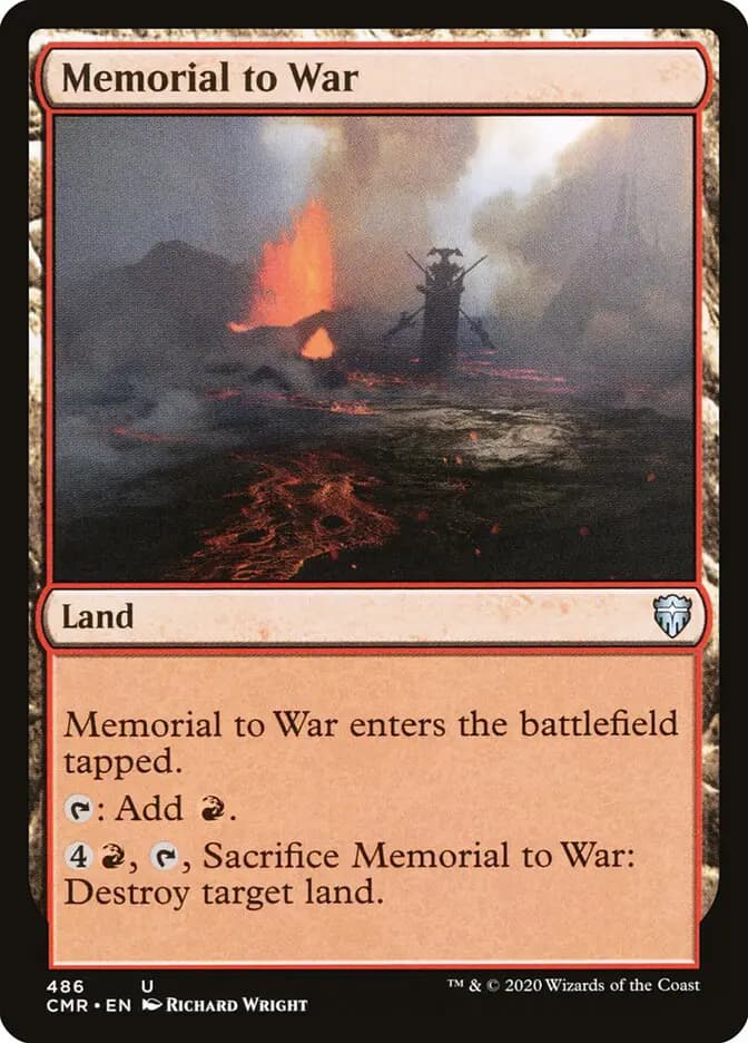 Card image of Memorial to War