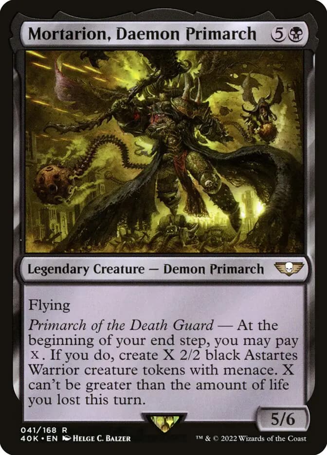 Card image of Mortarion, Daemon Primarch
