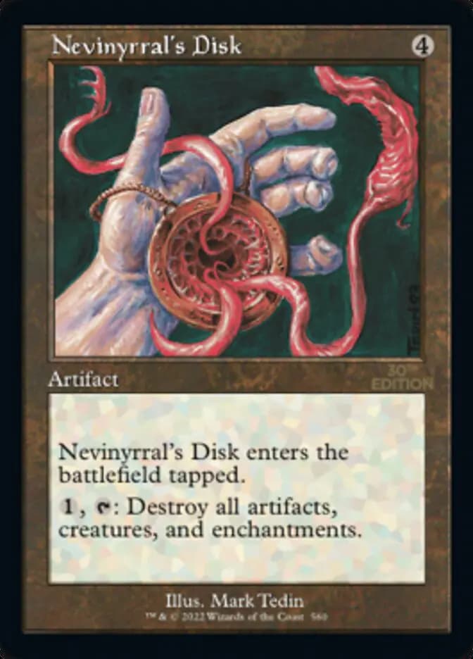 Card image of Nevinyrral's Disk