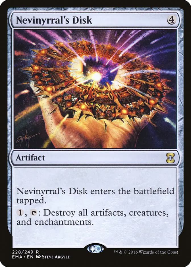 Card image of Nevinyrral's Disk