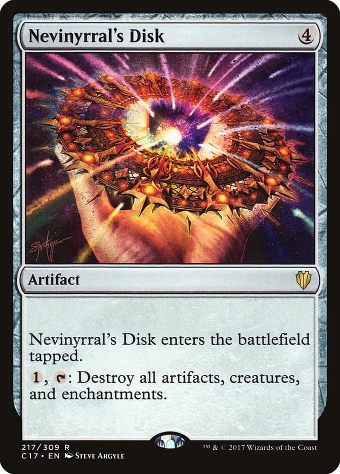 Card image of Nevinyrral's Disk