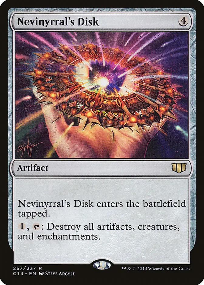 Card image of Nevinyrral's Disk
