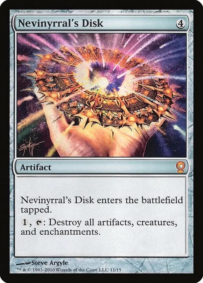 Card image of Nevinyrral's Disk