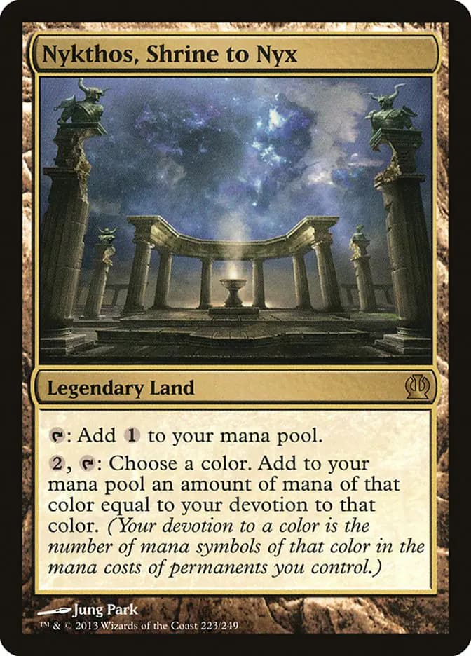 Card image of Nykthos, Shrine to Nyx