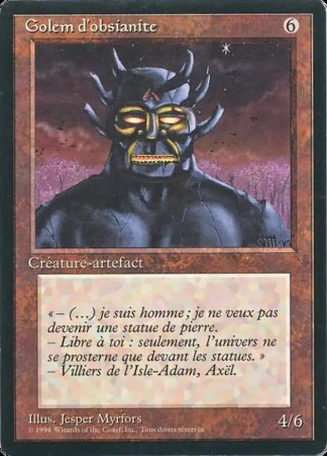 Card image of Obsianus Golem