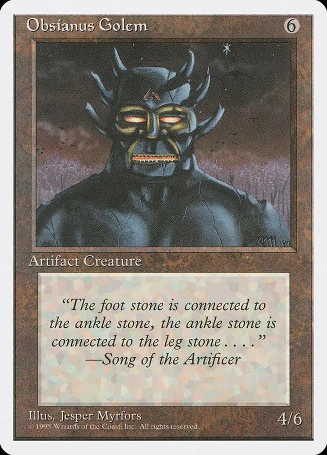 Card image of Obsianus Golem