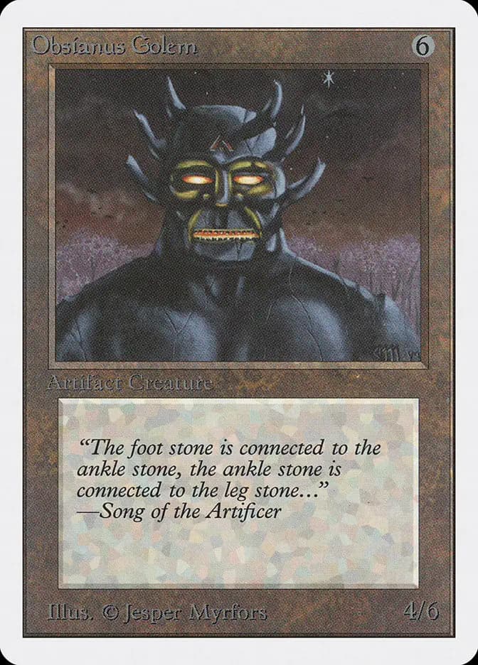 Card image of Obsianus Golem