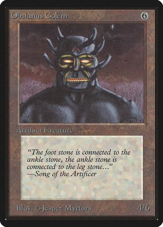 Card image of Obsianus Golem