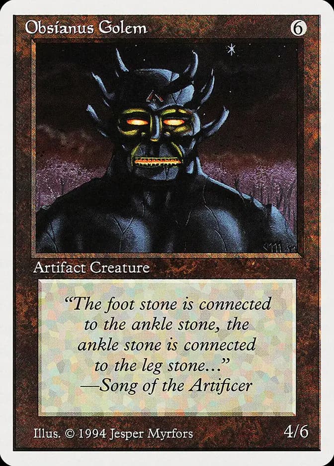 Card image of Obsianus Golem