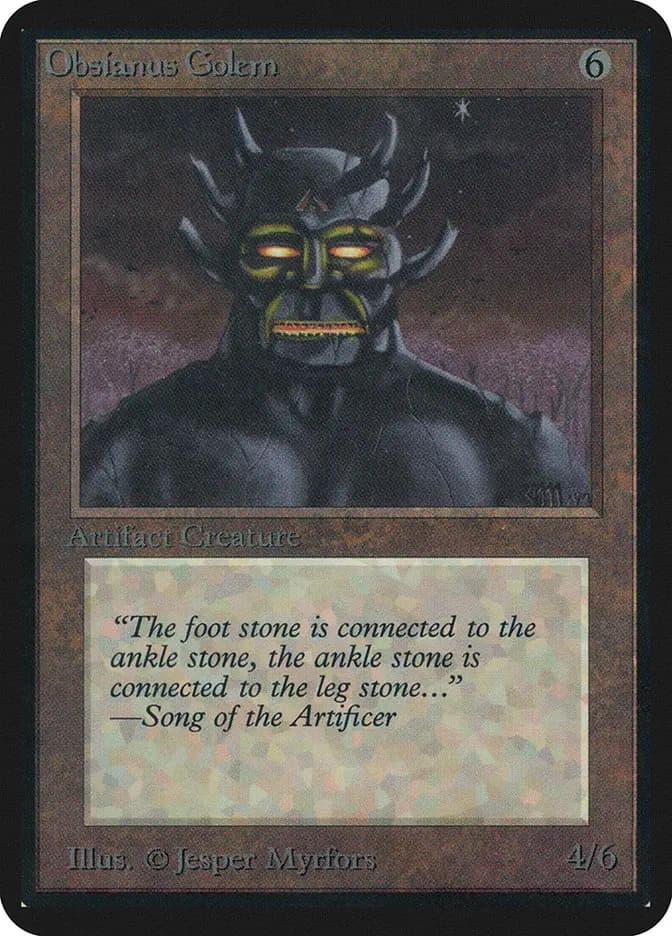 Card image of Obsianus Golem