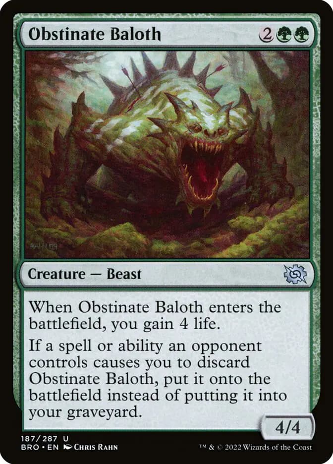 Card image of Obstinate Baloth