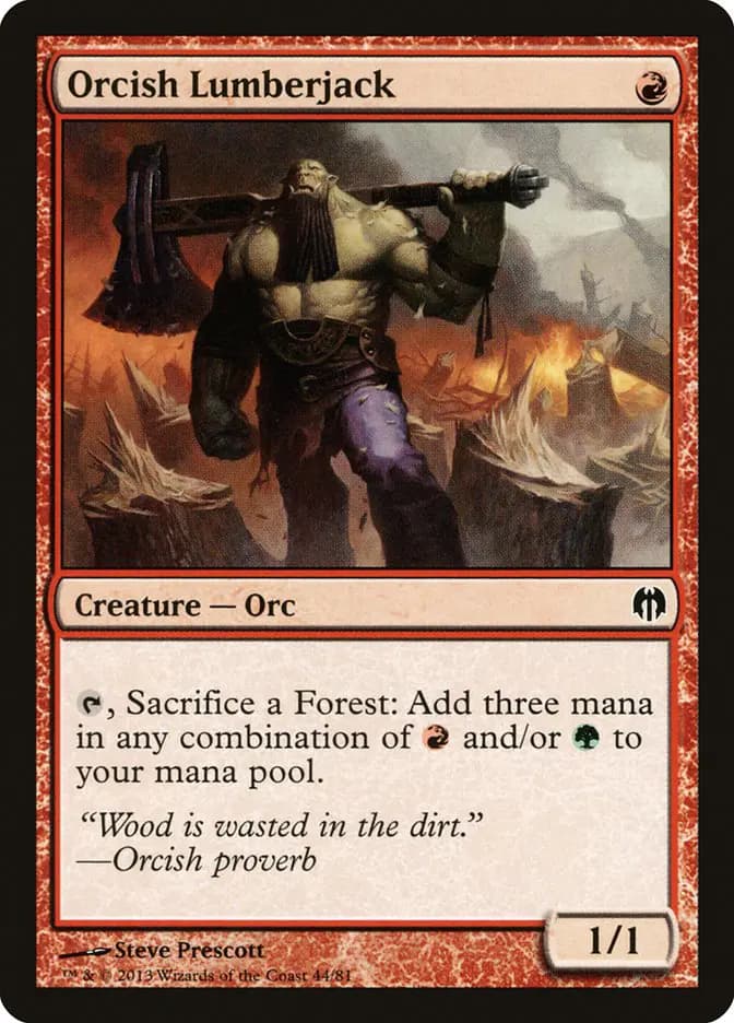 Card image of Orcish Lumberjack