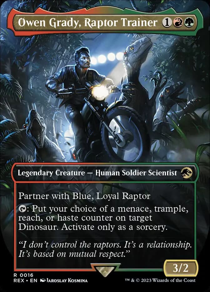 Card image of Owen Grady, Raptor Trainer
