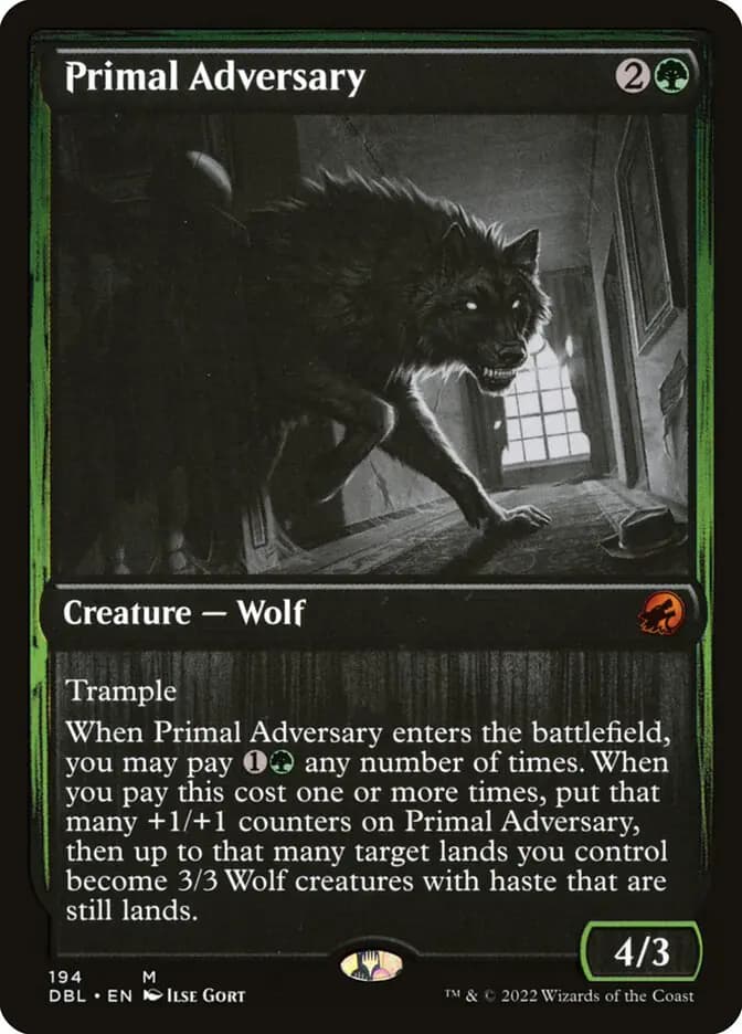 Card image of Primal Adversary
