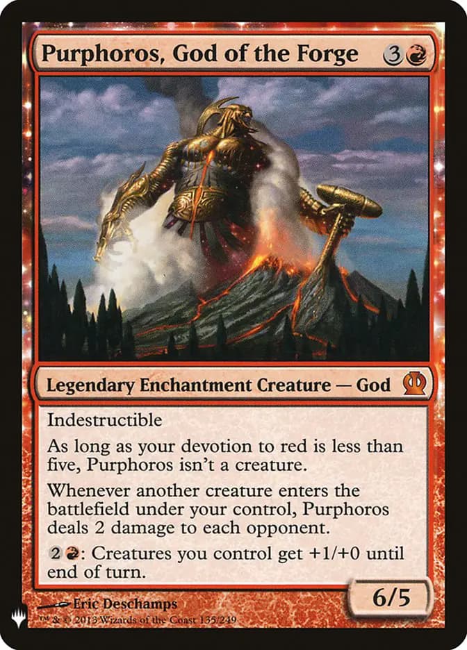 Card image of Purphoros, God of the Forge