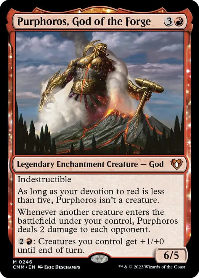 Card image of Purphoros, God of the Forge