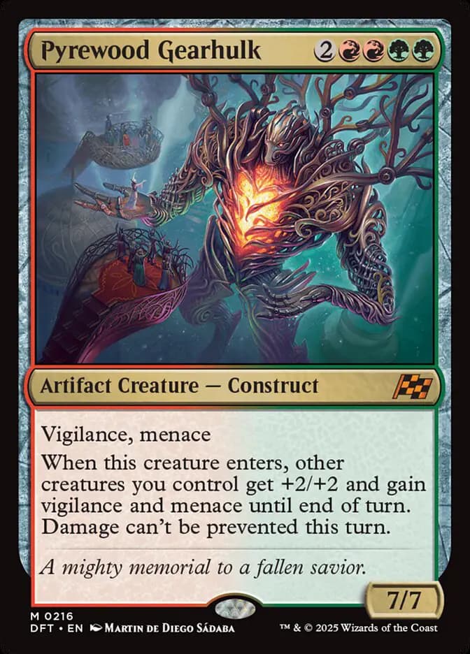 Card image of Pyrewood Gearhulk