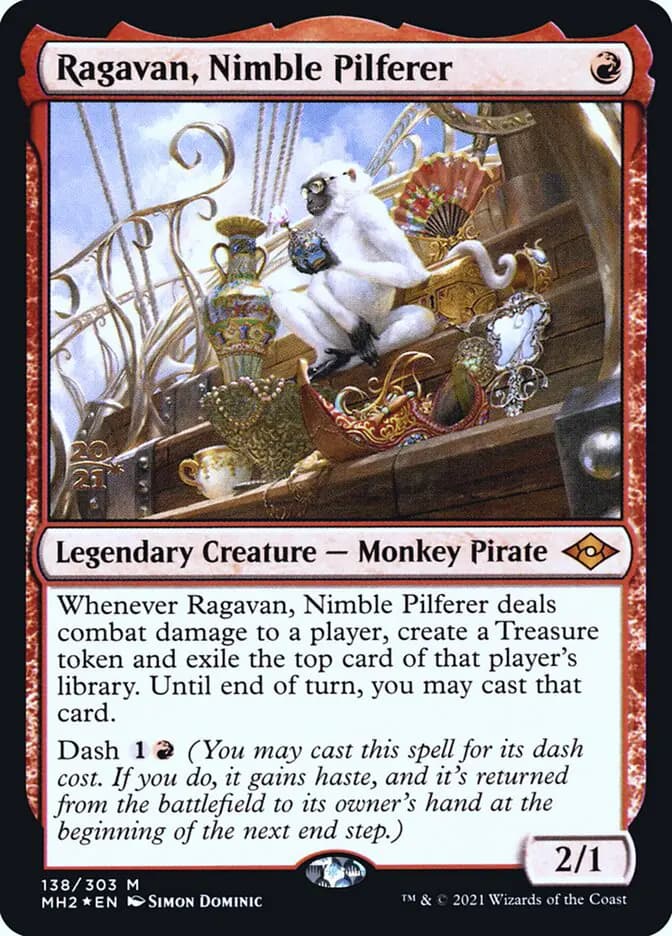 Card image of Ragavan, Nimble Pilferer