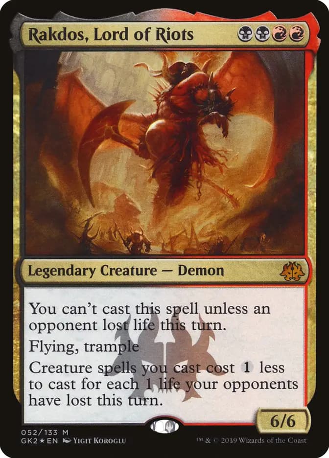 Card image of Rakdos, Lord of Riots