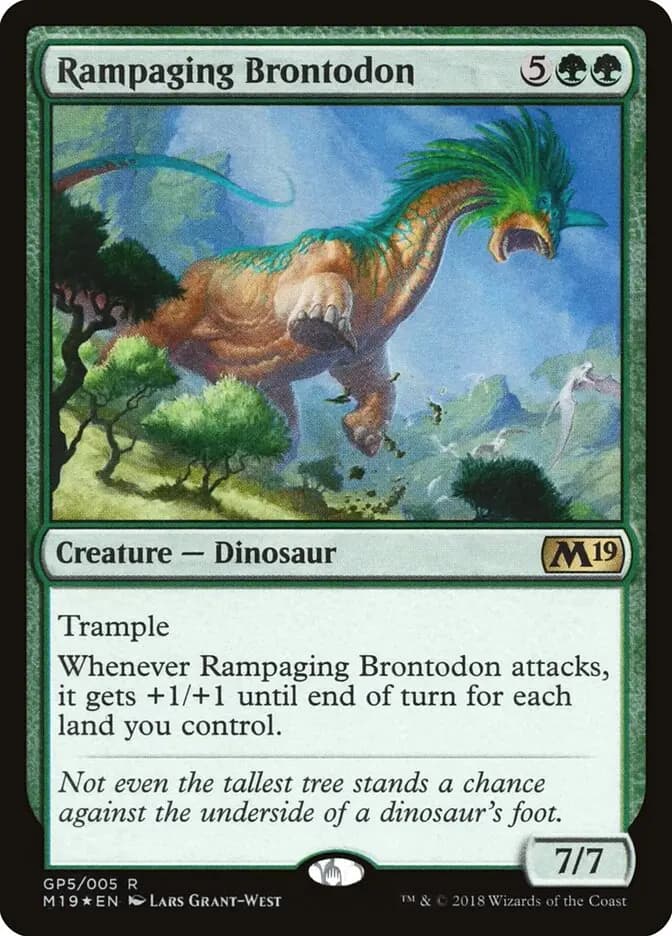 Card image of Rampaging Brontodon