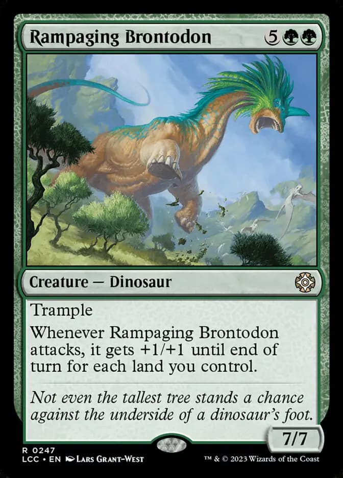 Card image of Rampaging Brontodon
