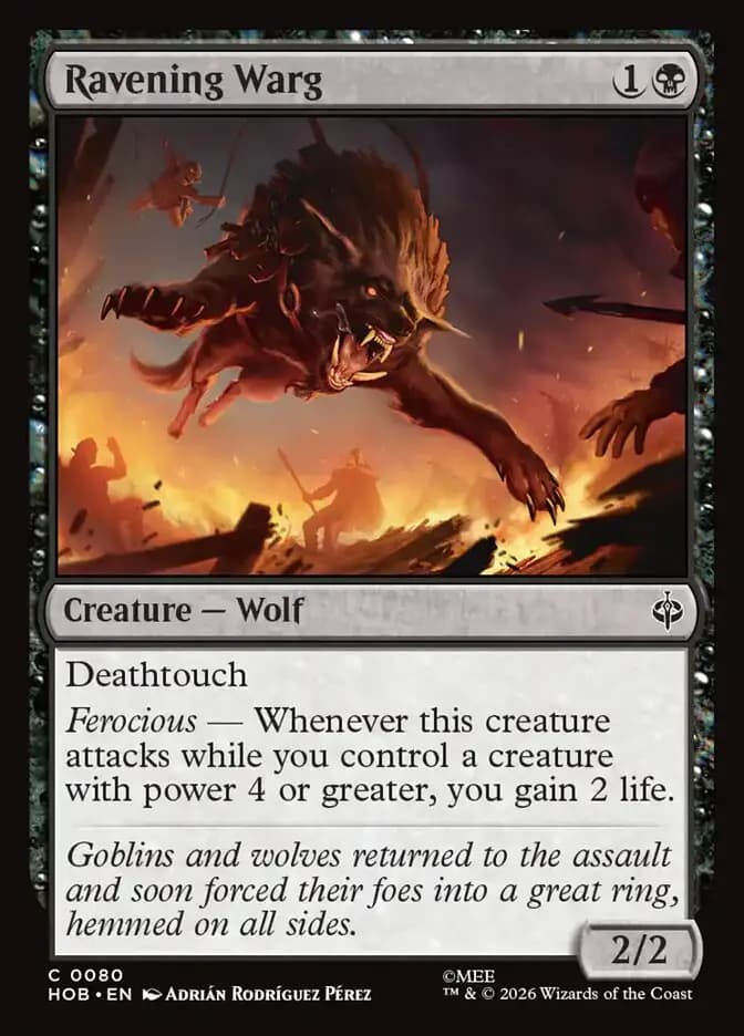 Card image of Ravening Warg