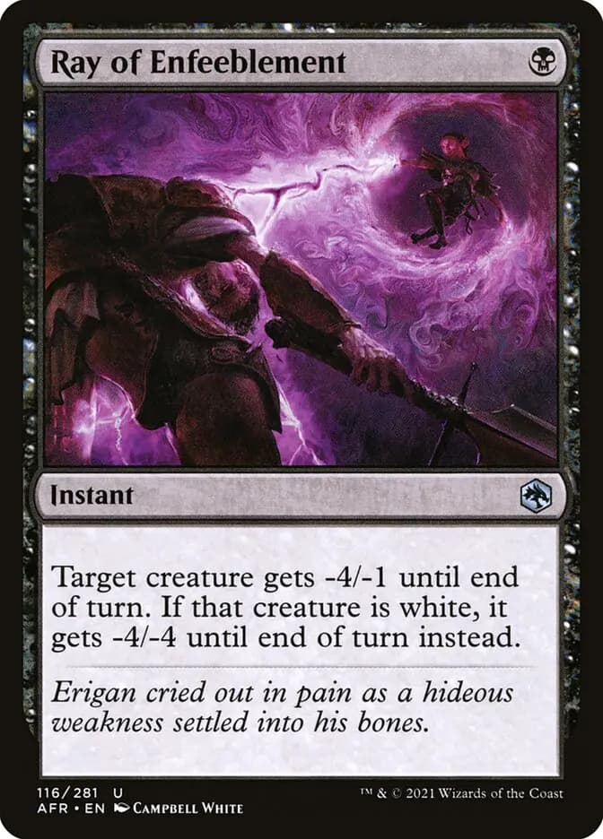 Card image of Ray of Enfeeblement