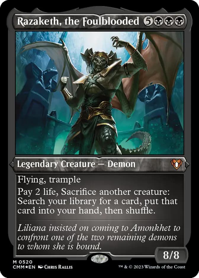 Card image of Razaketh, the Foulblooded