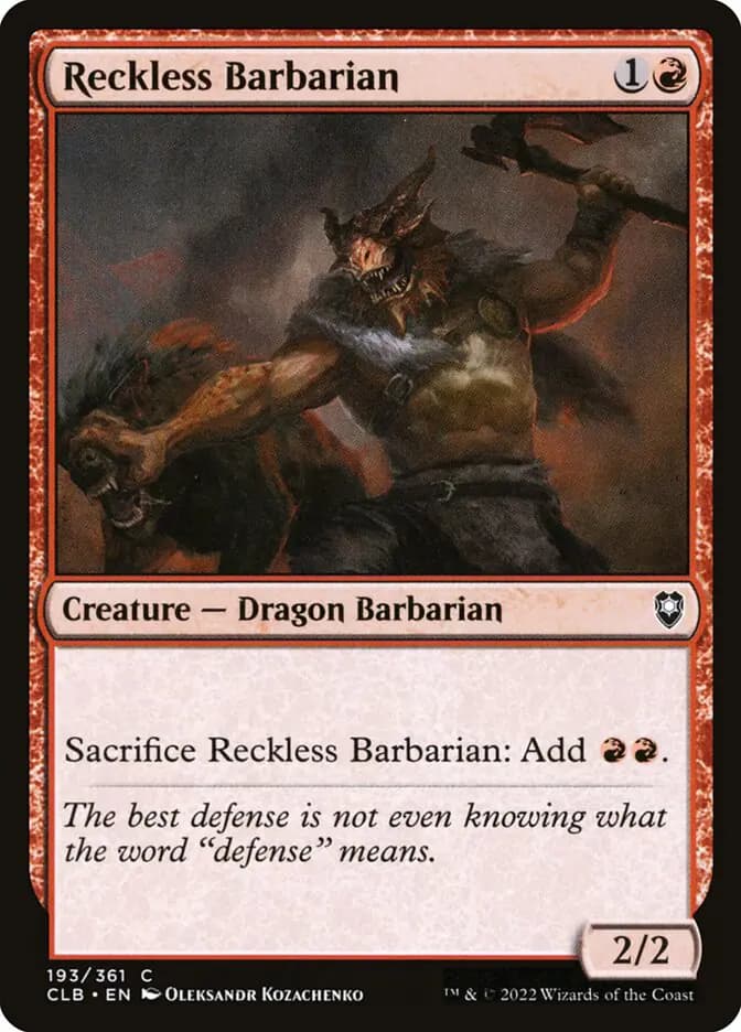 Card image of Reckless Barbarian