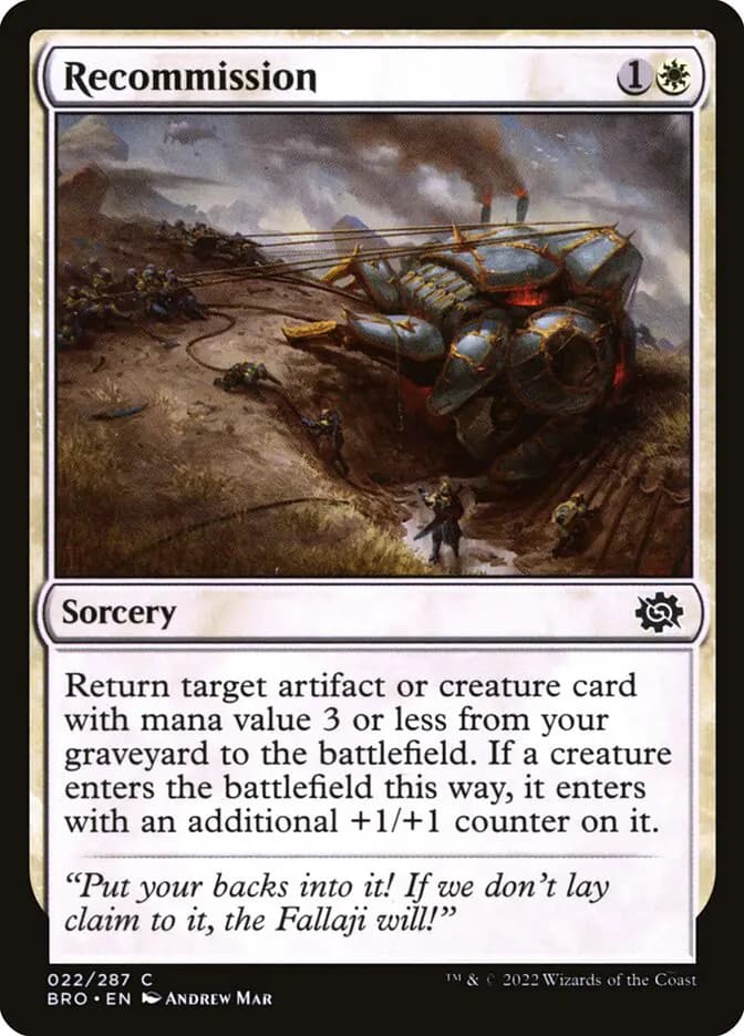 Card image of Recommission