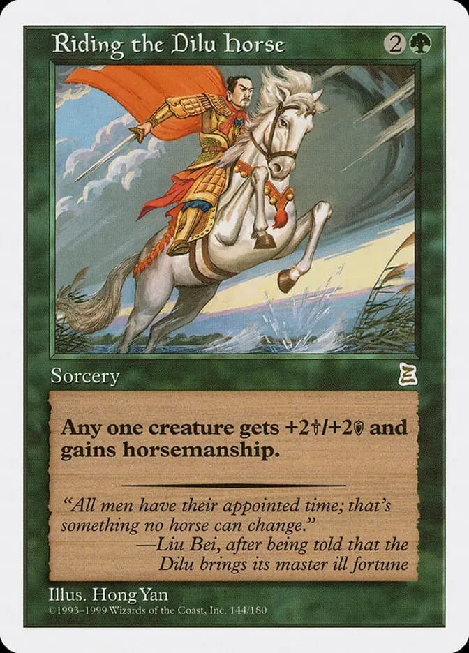 Card image of Riding the Dilu Horse
