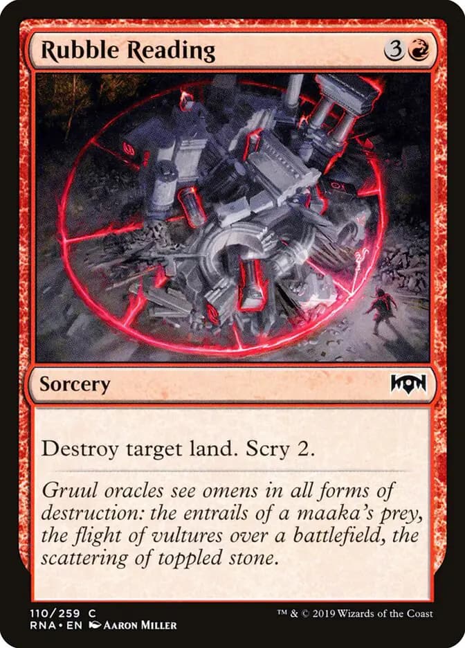 Card image of Rubble Reading