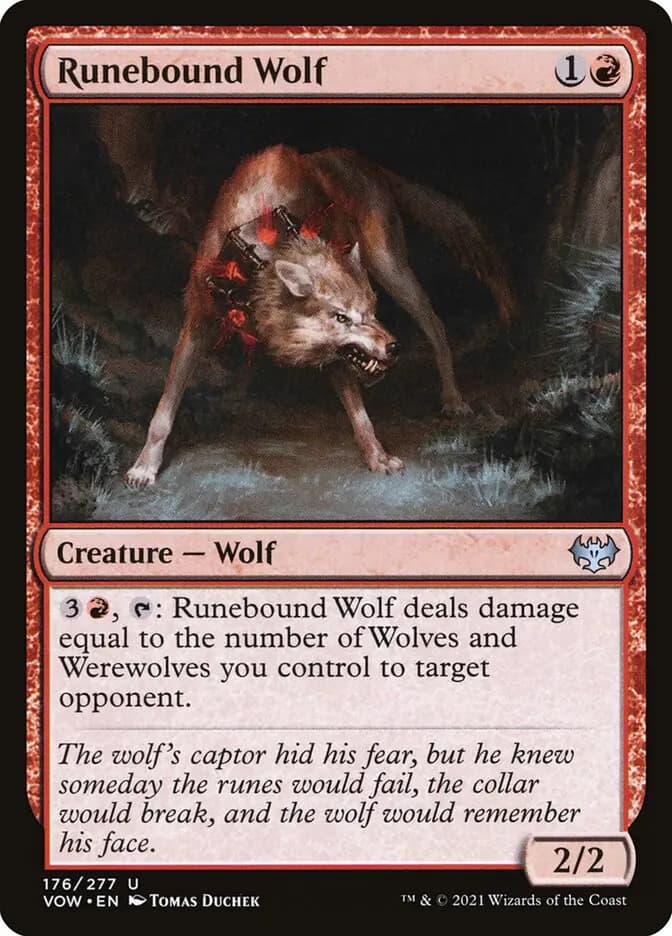 Card image of Runebound Wolf