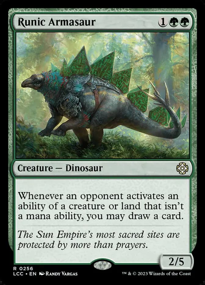 Card image of Runic Armasaur