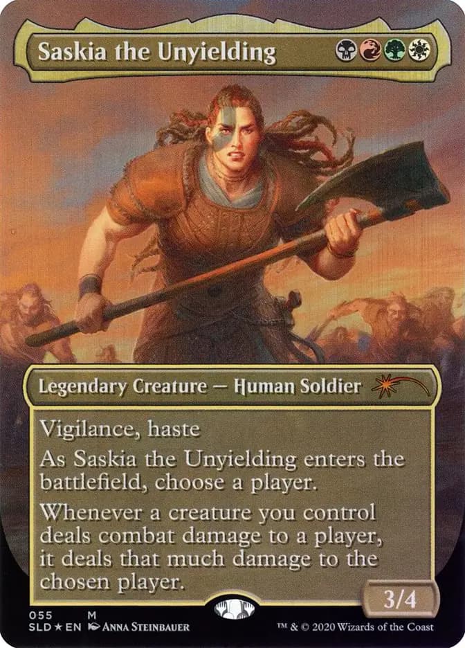 Card image of Saskia the Unyielding