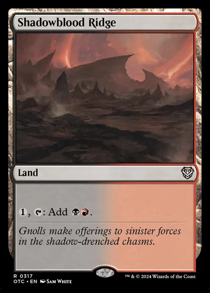 Card image of Shadowblood Ridge