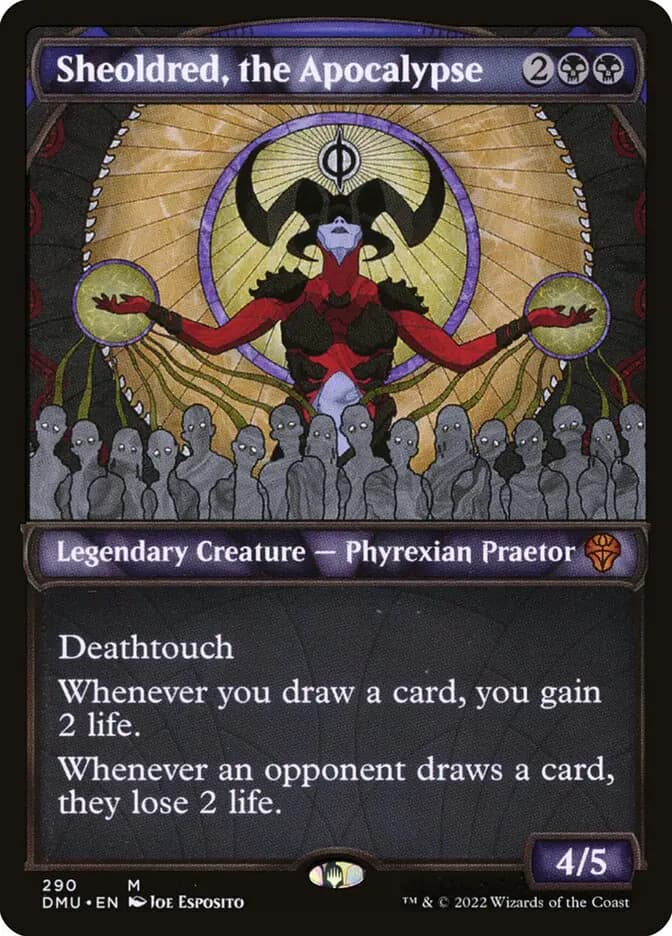 Card image of Sheoldred, the Apocalypse