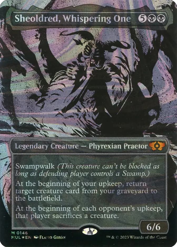 Card image of Sheoldred, Whispering One