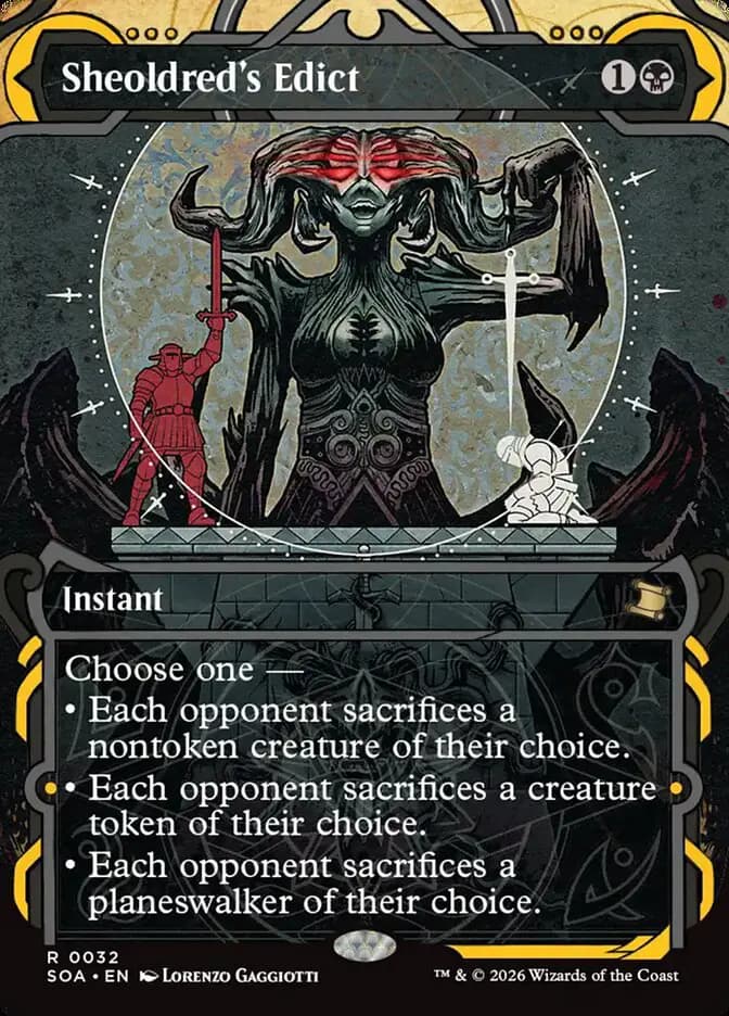Card image of Sheoldred's Edict