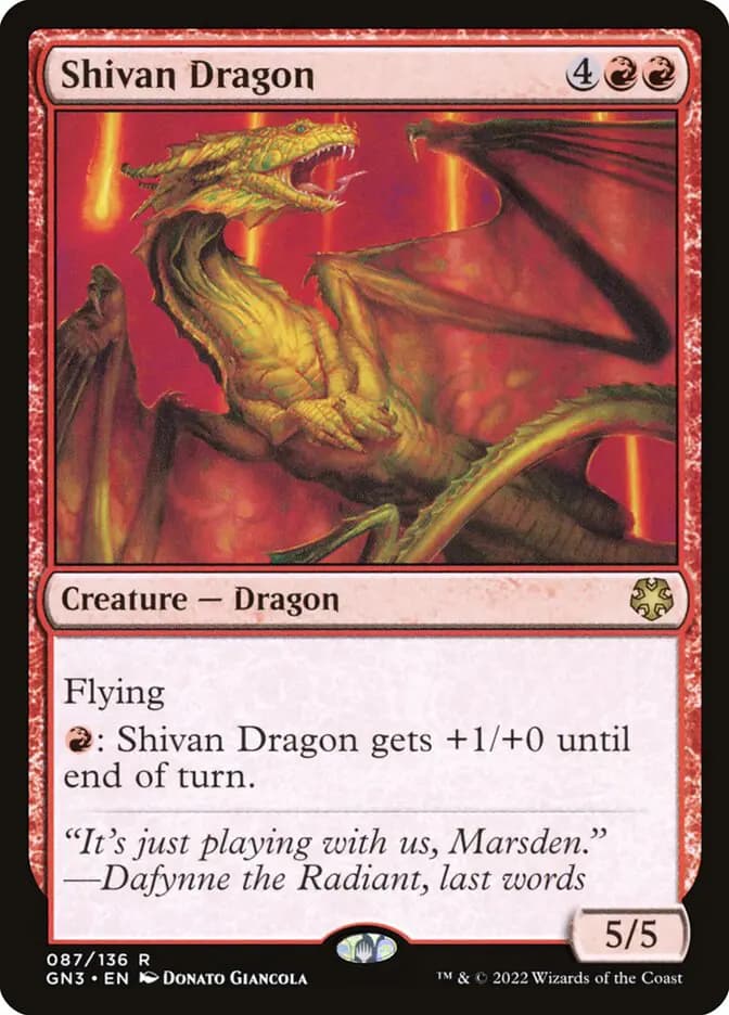 Card image of Shivan Dragon