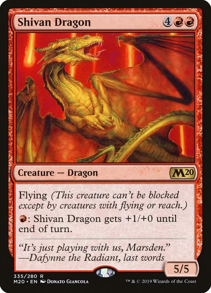 Card image of Shivan Dragon